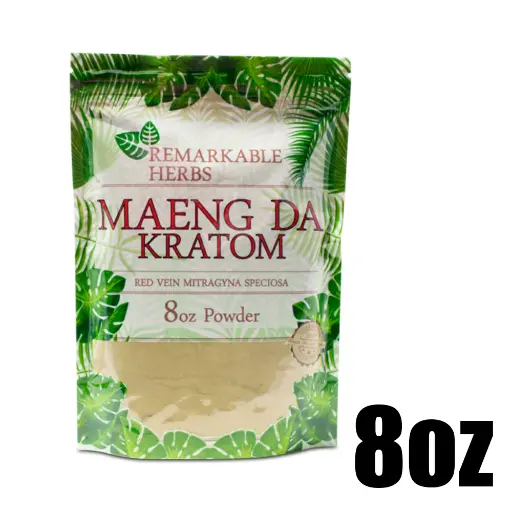 [Q-3214-04] REMARKABLE HERBS KRATOM 8OZ (Red Vein Maeng Da)