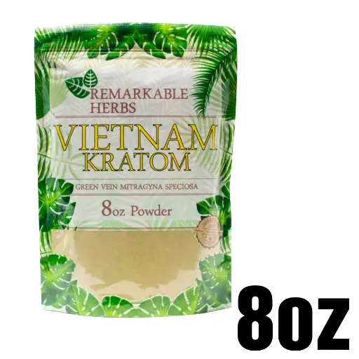 [Q-3214-05] REMARKABLE HERBS KRATOM 8OZ (Green Vein Vietnam)