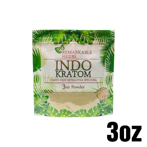 [Q-3213-06] REMARKABLE HERBS KRATOM 3OZ (Green Vein Indo)