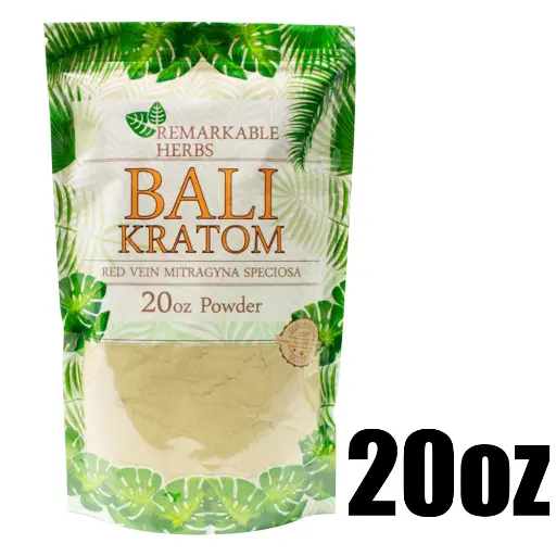 [Q-3212-02] REMARKABLE HERBS KRATOM 20OZ (Red Vein Bali)