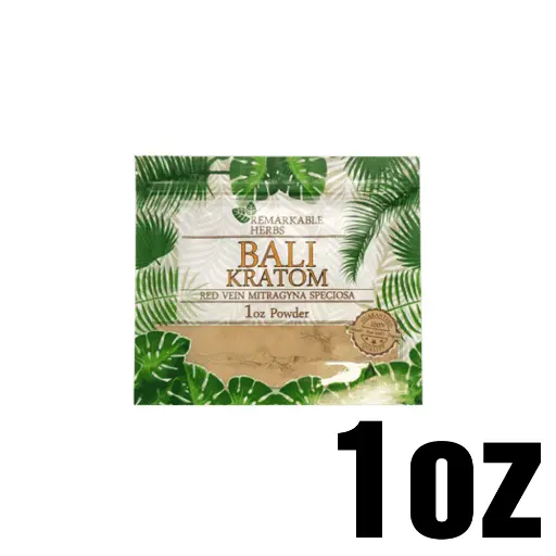 [Q-3211-02] REMARKABLE HERBS KRATOM 1OZ (Red Vein Bali)