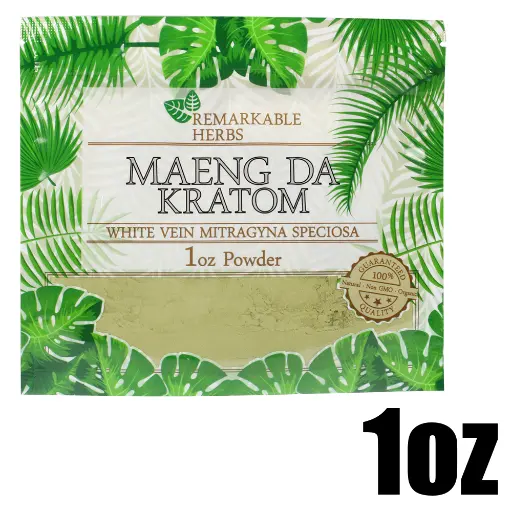 [Q-3211-04] REMARKABLE HERBS KRATOM 1OZ (White Vein Maeng Da)