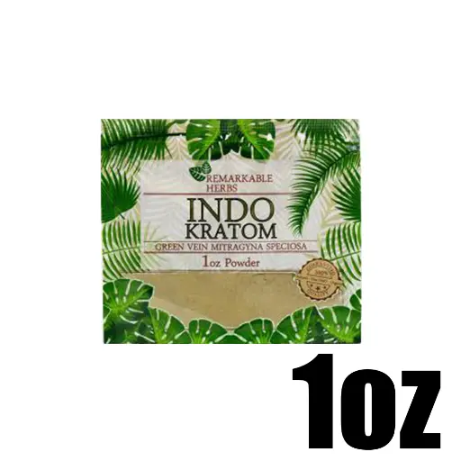 [Q-3211-06] REMARKABLE HERBS KRATOM 1OZ (Green Vein Indo)