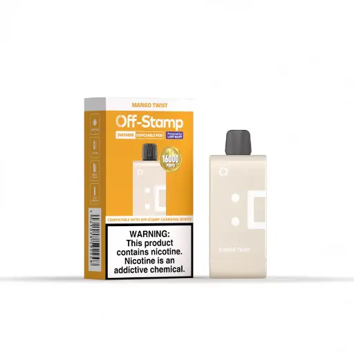 [Q-2942-07] OFF STAMP 16,000 Puff DISPOSABLE POD 17ML 5PK (Mango Twist)