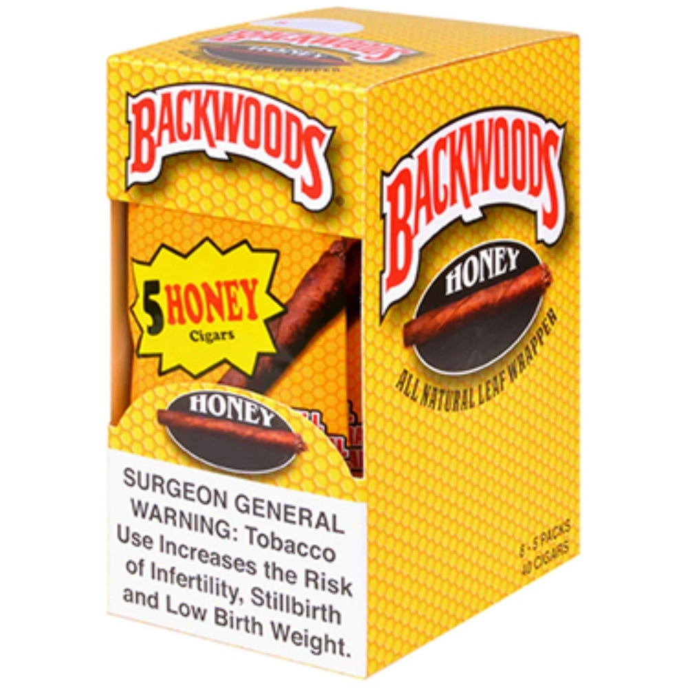 [Q-1298-07] BACKWOOD CIGARS 8 PACKS OF 8/5PK (HONEY)