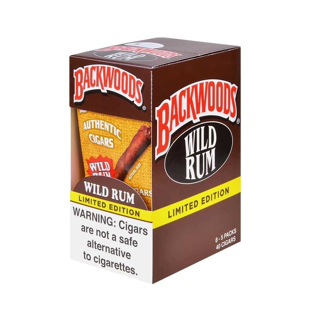 [Q-1298-09] BACKWOOD CIGARS 8 PACKS OF 8/5PK (WILD RUM)