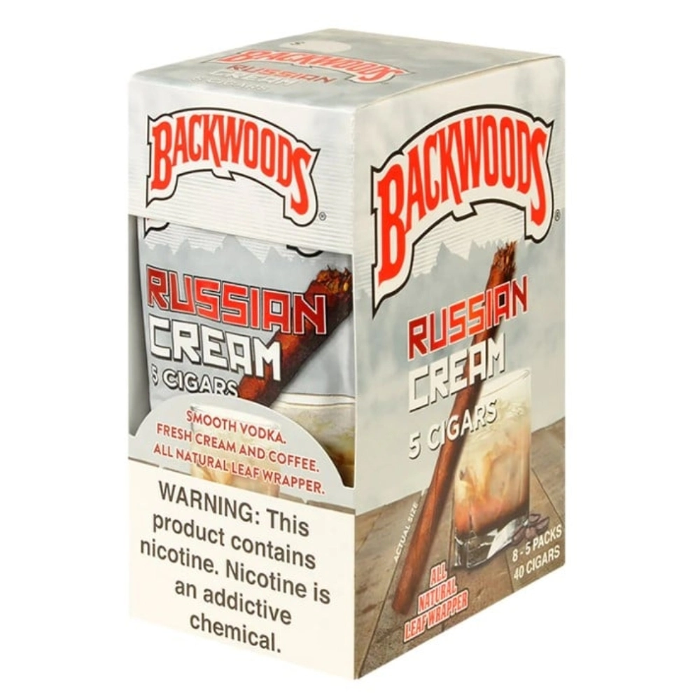 [Q-1298-10] BACKWOOD CIGARS 8 PACKS OF 8/5PK (RUSSIAN CREAM)