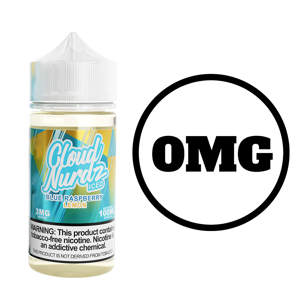 [Q-1626-04] CLOUD NURDZ ICED 100ML (3mg, Blue Raspberry Lemon)