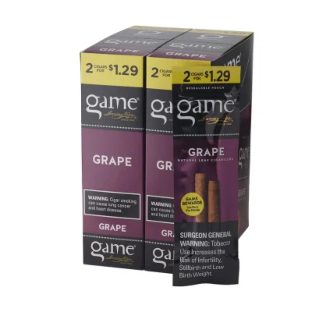 [Q-2058-14] GAME CIGARILLOS 2/$1.29 (Grape)