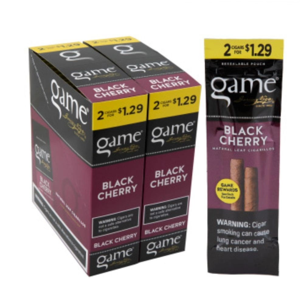 [Q-2058-01] GAME CIGARILLOS 2/$1.29 (Black Cherry)