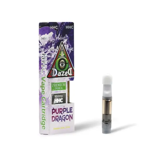 [Q-4348-01] DAZED HHC 1 GRAM CARTS  (Purple Dragon)