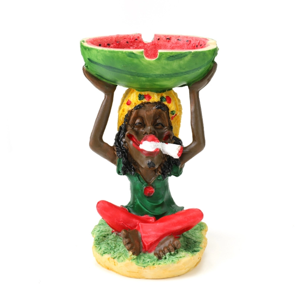 [Q-1003-12] 10CM RESIN ASHTRAY BOB MARLEY (Design 12)