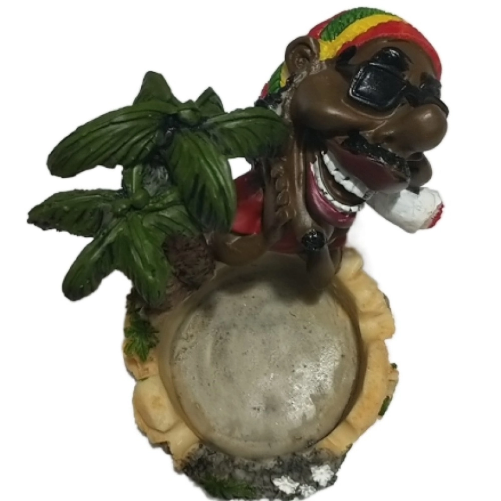 [Q-1003-13] 10CM RESIN ASHTRAY BOB MARLEY (Design 13)