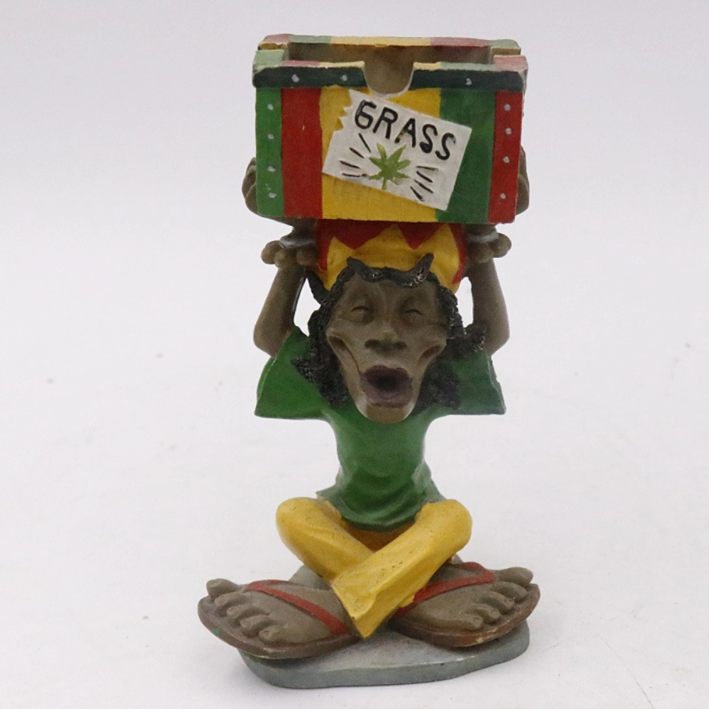 [Q-1003-14] 10CM RESIN ASHTRAY BOB MARLEY (Design 14)