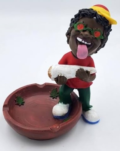 [Q-1003-15] 10CM RESIN ASHTRAY BOB MARLEY (Design 15)