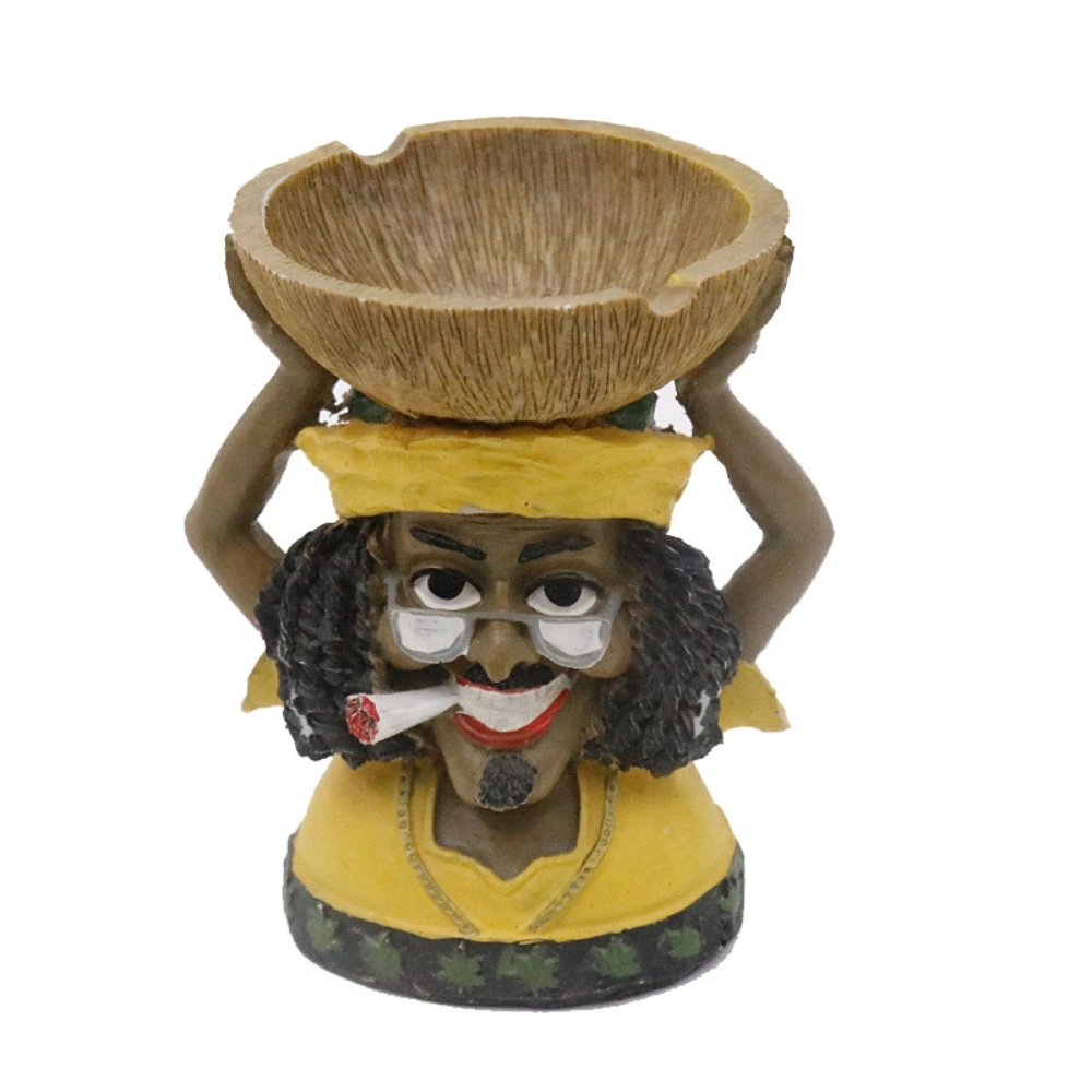 [Q-1003-16] 10CM RESIN ASHTRAY BOB MARLEY (Design 16)