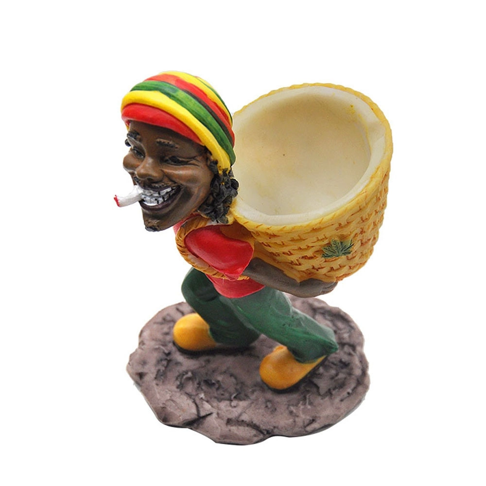 [Q-1003-02] 10CM RESIN ASHTRAY BOB MARLEY (Design 2)