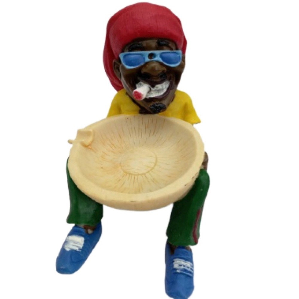 [Q-1003-19] 10CM RESIN ASHTRAY BOB MARLEY (Design 20)