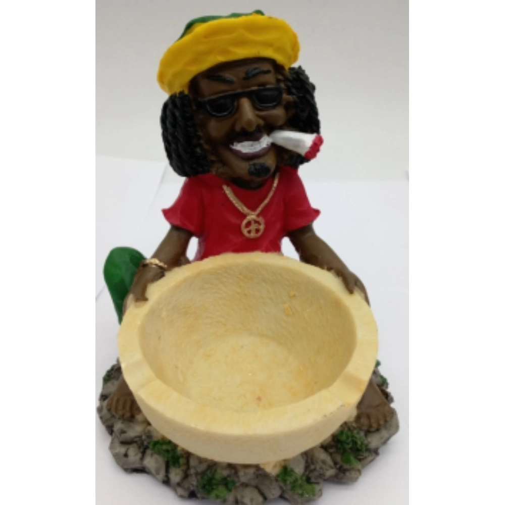 [Q-1003-21] 10CM RESIN ASHTRAY BOB MARLEY (Design 22)