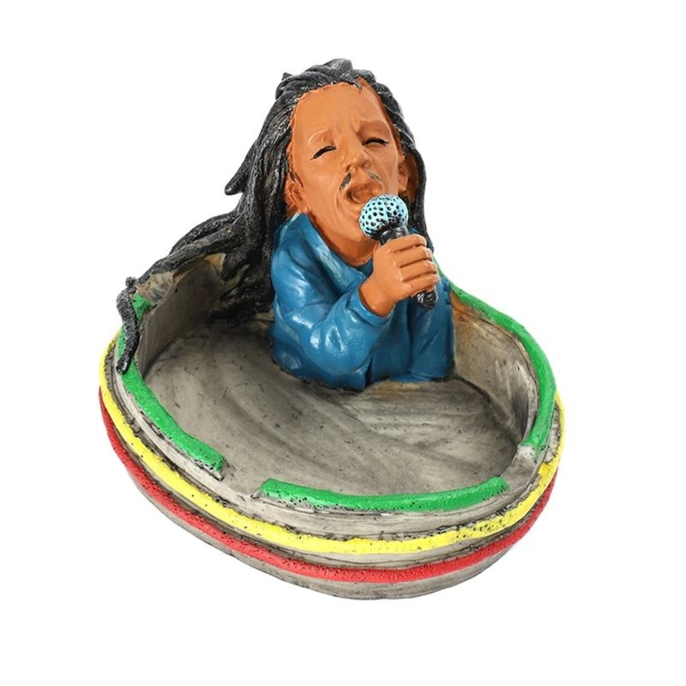 [Q-1003-23] 10CM RESIN ASHTRAY BOB MARLEY (Design 24)