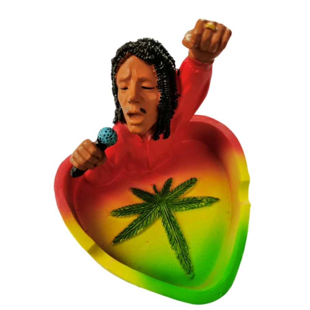 [Q-1003-26] 10CM RESIN ASHTRAY BOB MARLEY (Design 27)