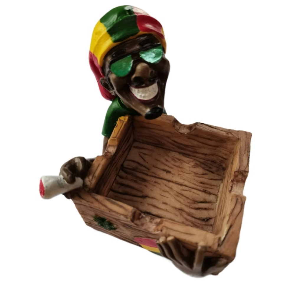 [Q-1003-28] 10CM RESIN ASHTRAY BOB MARLEY (Design 29)