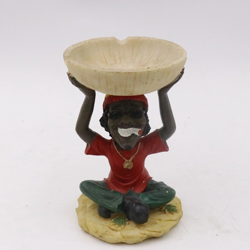 [Q-1003-03] 10CM RESIN ASHTRAY BOB MARLEY (Design 3)