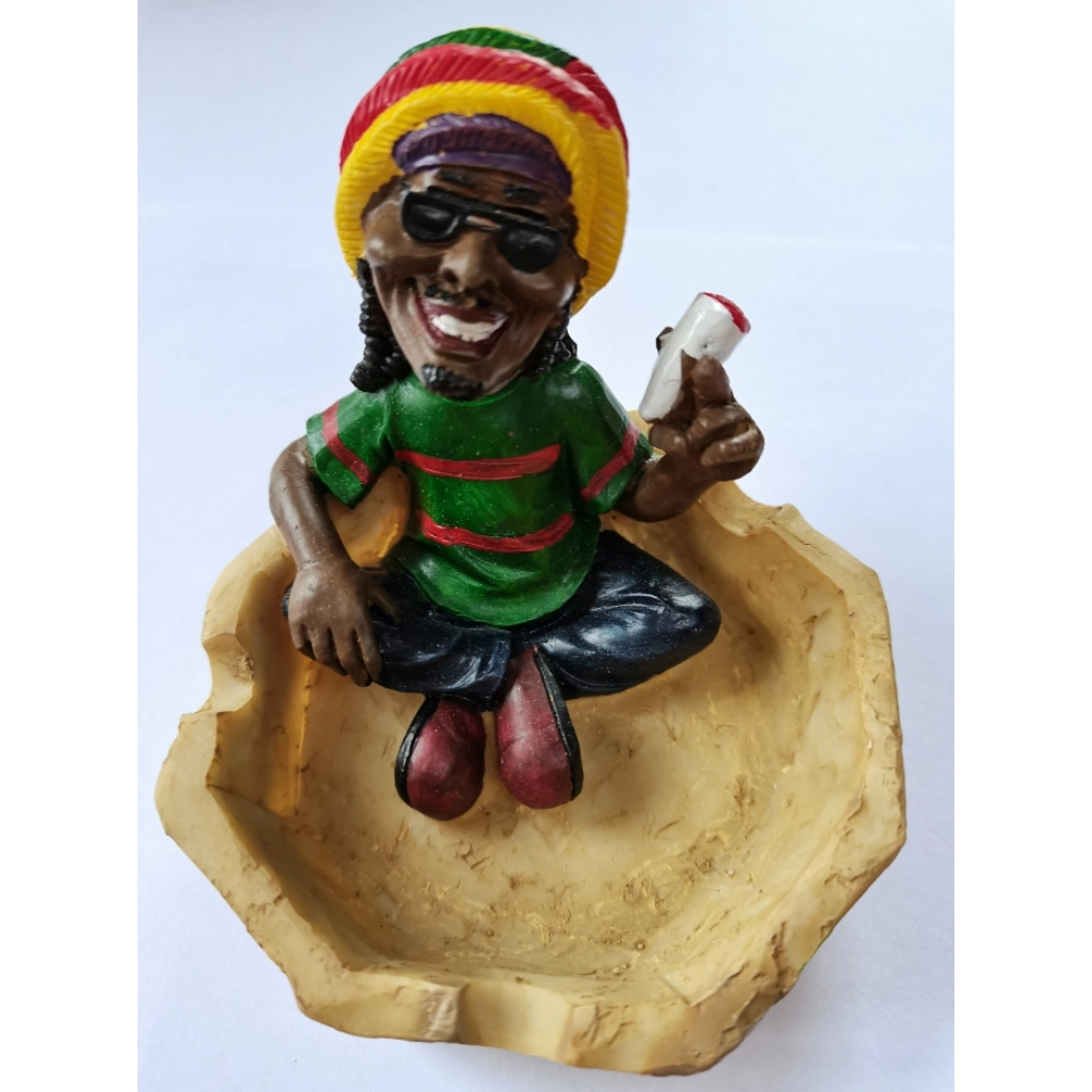 [Q-1003-29] 10CM RESIN ASHTRAY BOB MARLEY (Design 30)