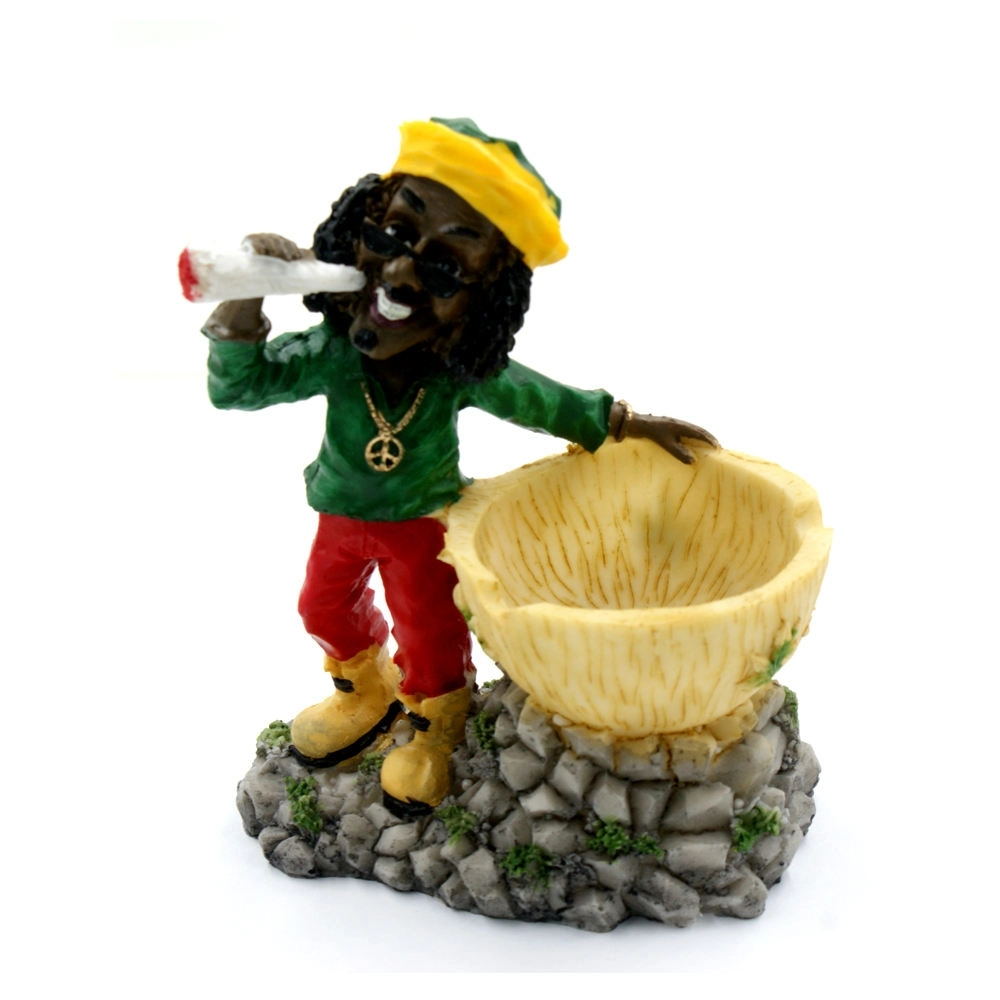 [Q-1003-05] 10CM RESIN ASHTRAY BOB MARLEY (Design 5)