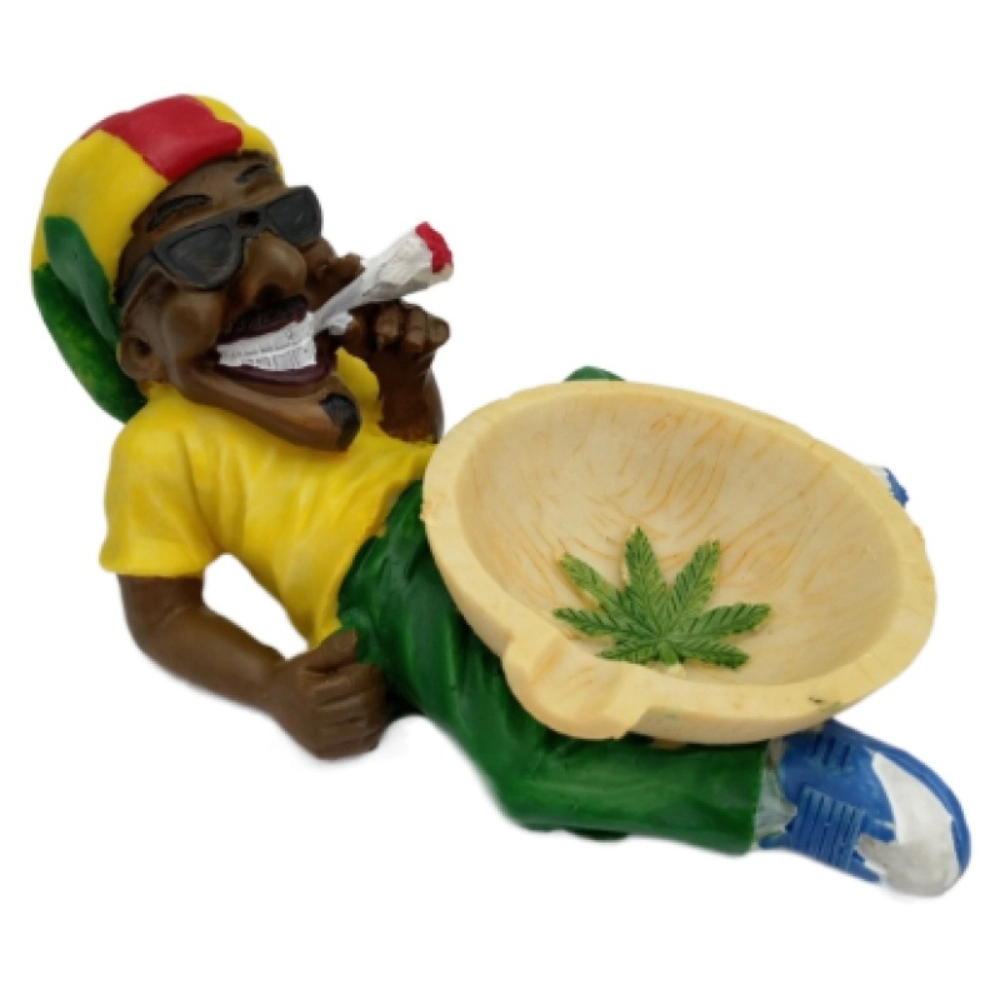 [Q-1003-08] 10CM RESIN ASHTRAY BOB MARLEY (Design 8)