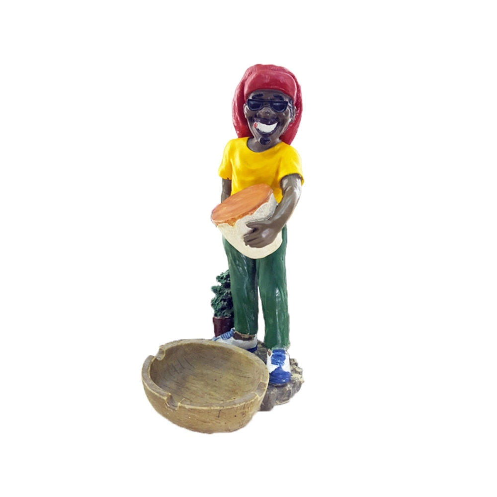 [Q-1103-02] 24CM RESIN ASHTRAY BOB MARLEY (Design 2)