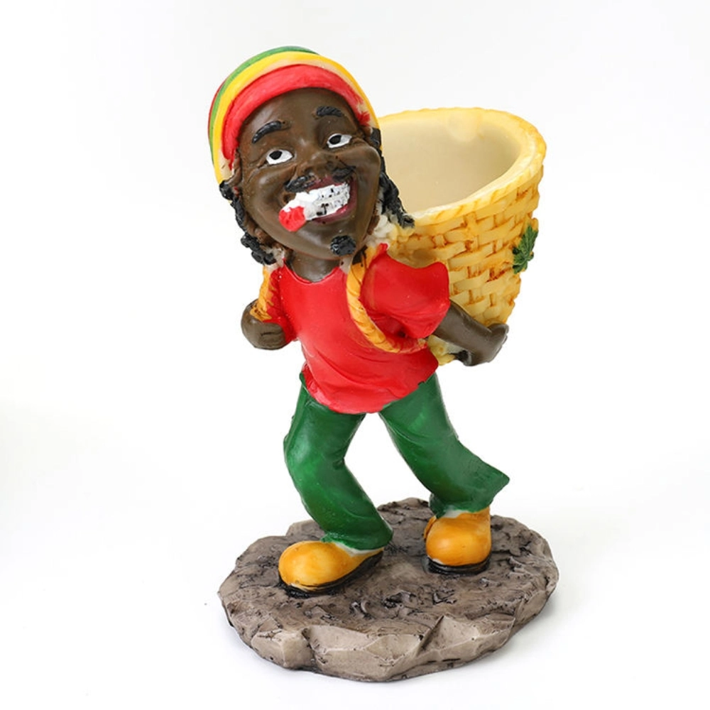 [Q-1103-01] 24CM RESIN ASHTRAY BOB MARLEY (Design 1)