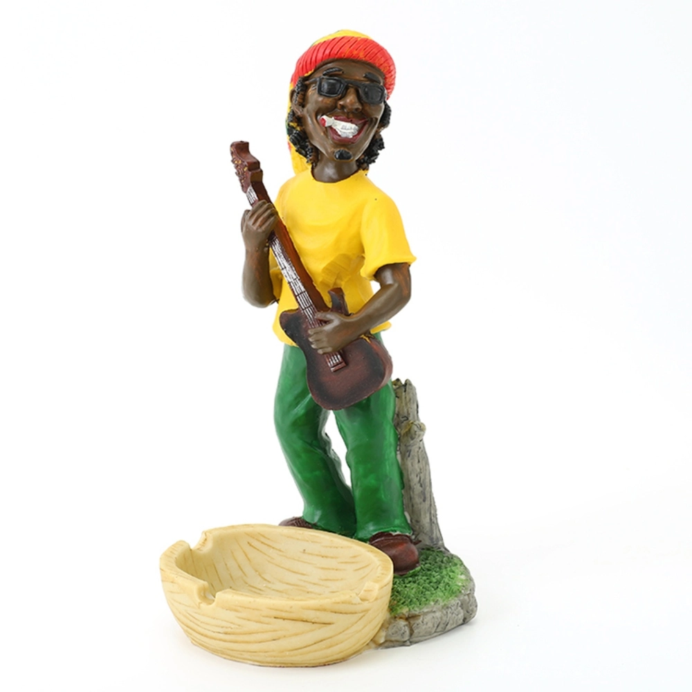 [Q-1103-06] 24CM RESIN ASHTRAY BOB MARLEY (Design 6)