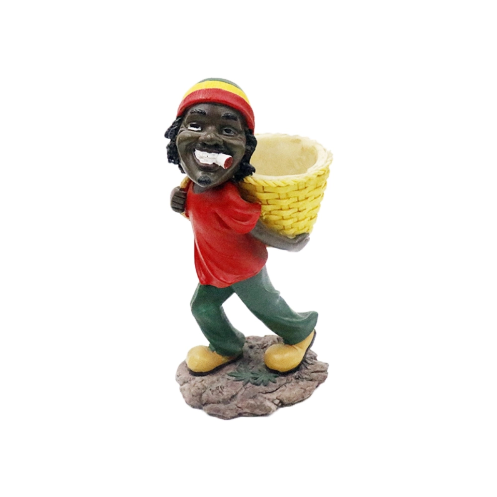 [Q-1103-07] 24CM RESIN ASHTRAY BOB MARLEY (Design 7)