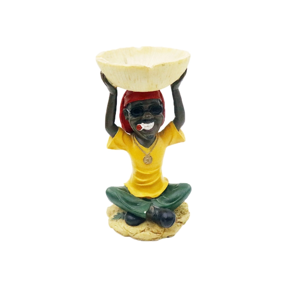 [Q-1103-08] 24CM RESIN ASHTRAY BOB MARLEY (Design 8)