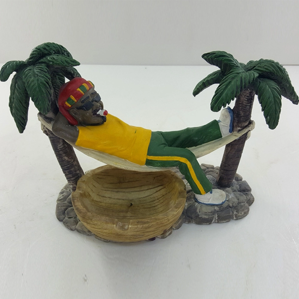 [Q-1103-09] 24CM RESIN ASHTRAY BOB MARLEY (Design 9)