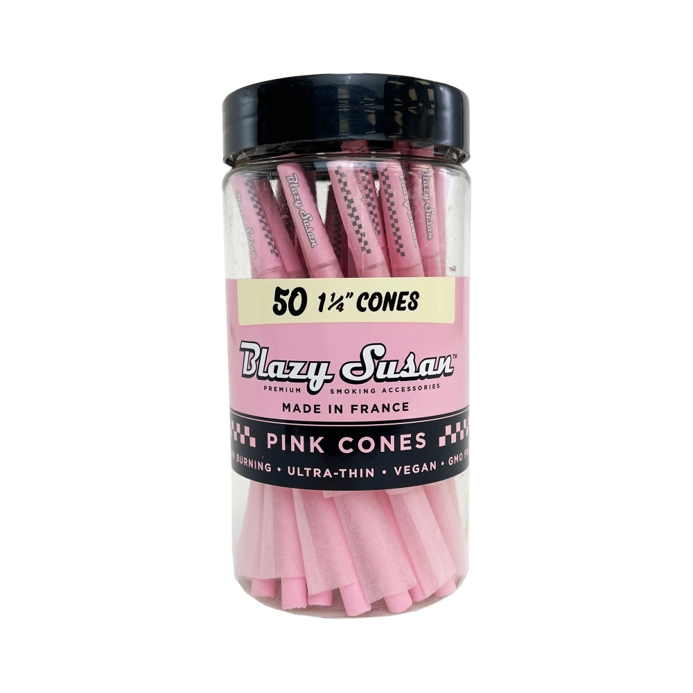 BLAZY SUSAN PINK CONES - 1 1/4 50CT/JAR