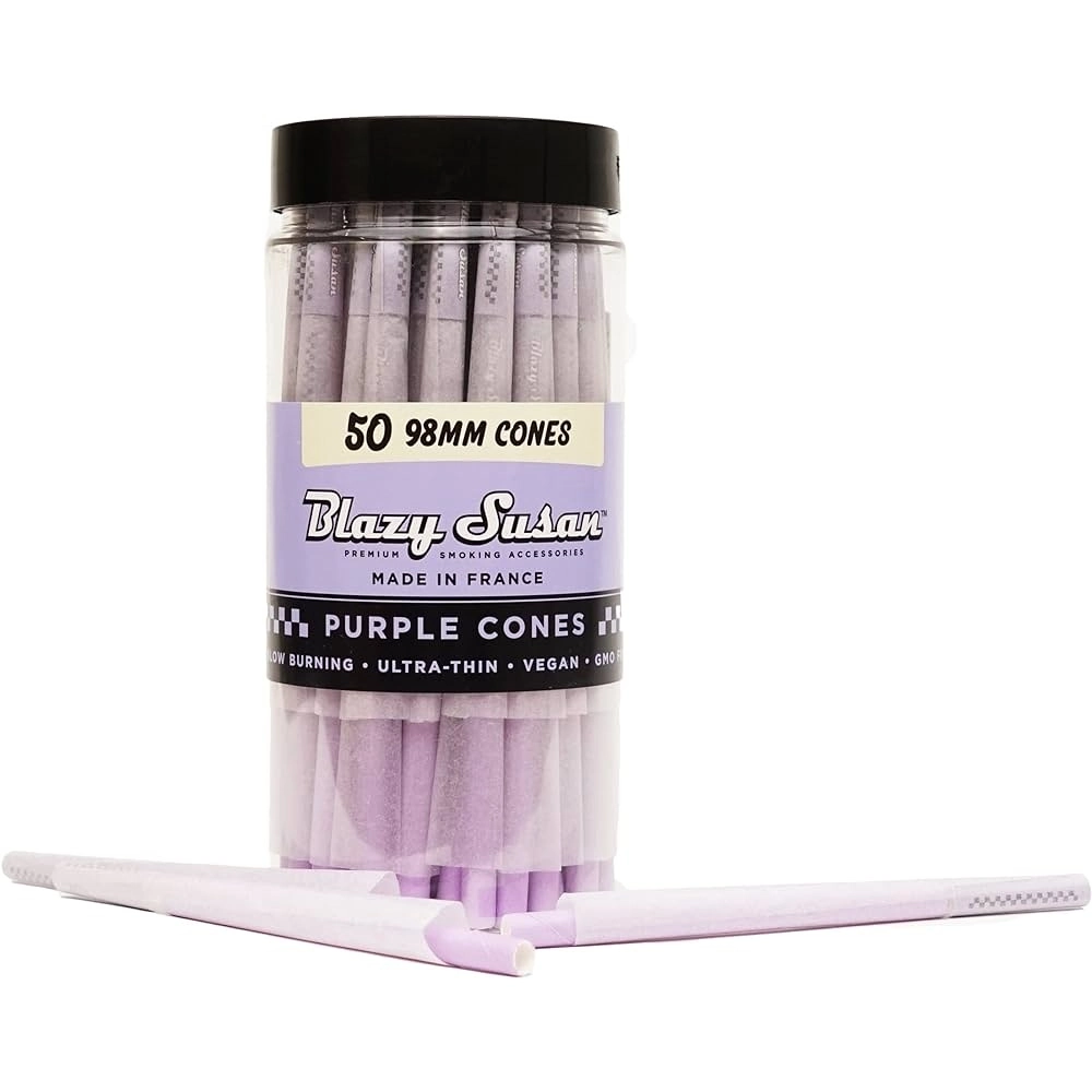 BLAZY SUSAN PURPLE CONES - 98MM 50CT/JAR