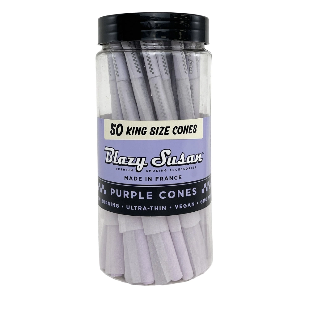 BLAZY SUSAN PURPLE CONES - KING SIZE 50CT/JAR