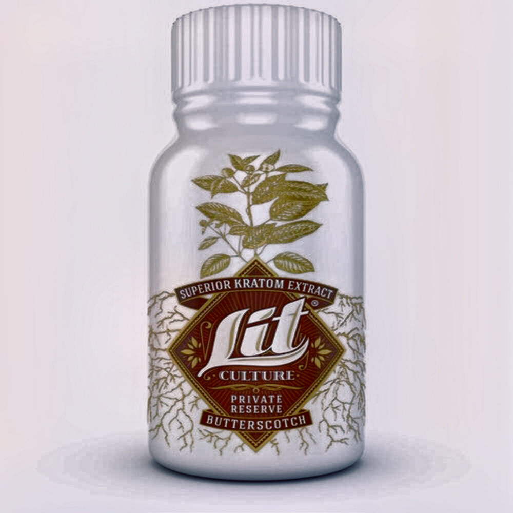 LIT KRATOM SHOT BUTTERSCOTCH 15ML DISPLAY OF 12CT