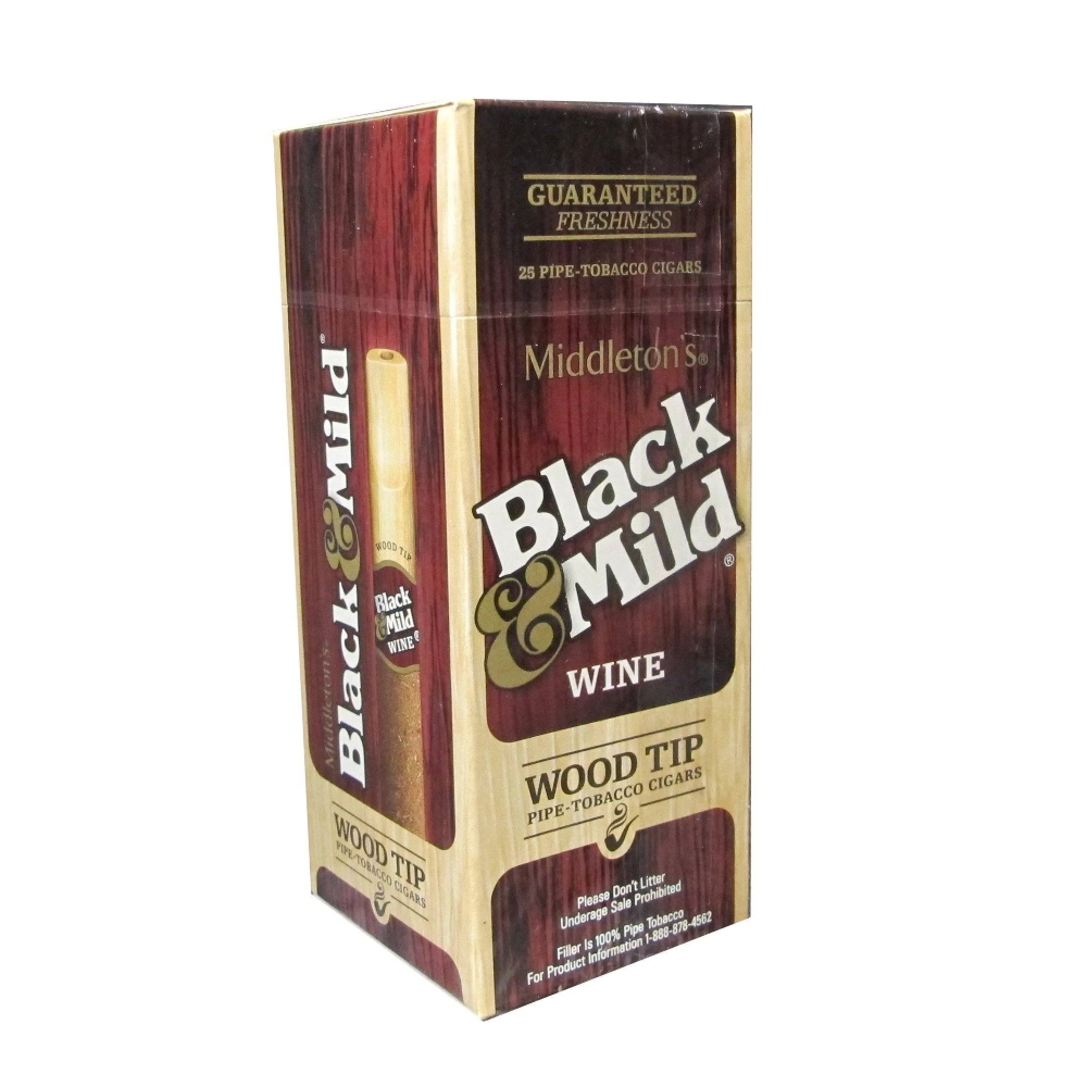 BLACK & MILD SINGLE ORIGINAL PLASTIC TIP 25PK