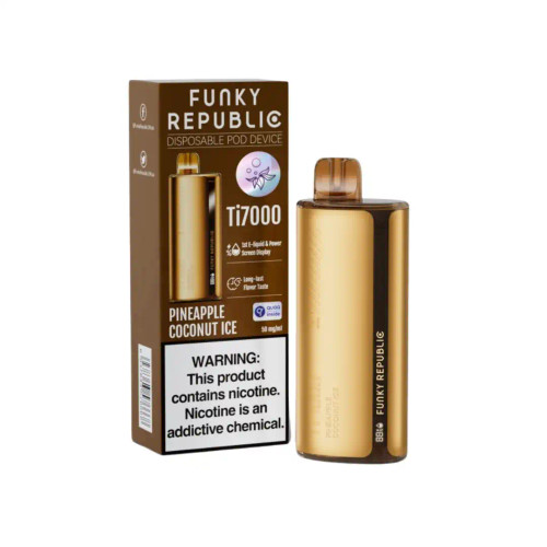 [Q-2033-02] FUNKY REPUBLIC TI7000 - 12.8ML 5PK (Orange Starfruit Kiwi Ice)
