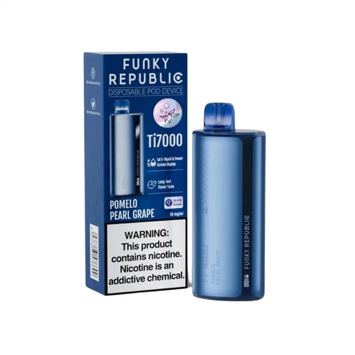 [Q-2033-11] FUNKY REPUBLIC TI7000 - 12.8ML 5PK (Pomelo Pearl Grape)