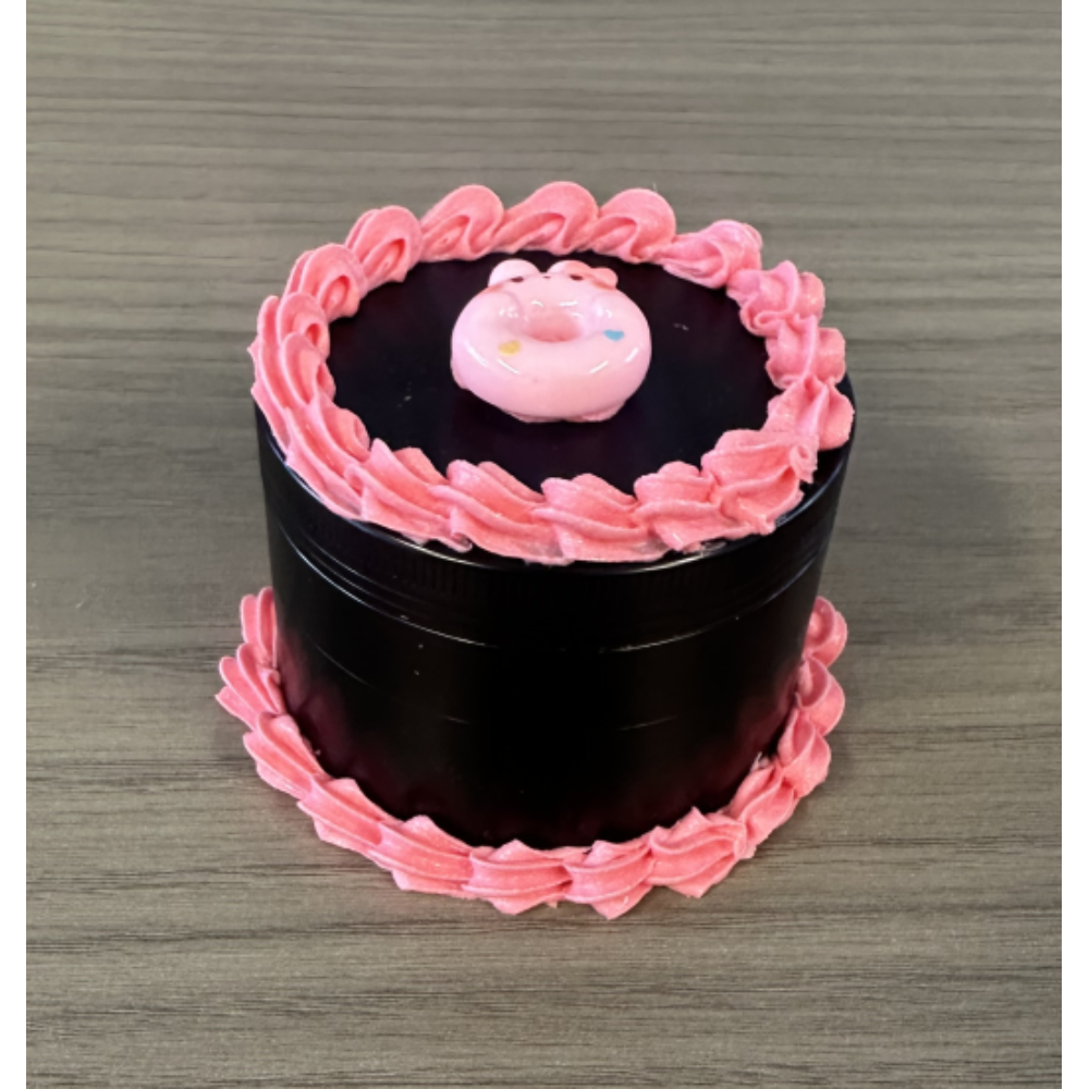 [Q-2327-04] GRINDER 63MM FAKE CAKE EDITION (Black On Pink Donut Cake)