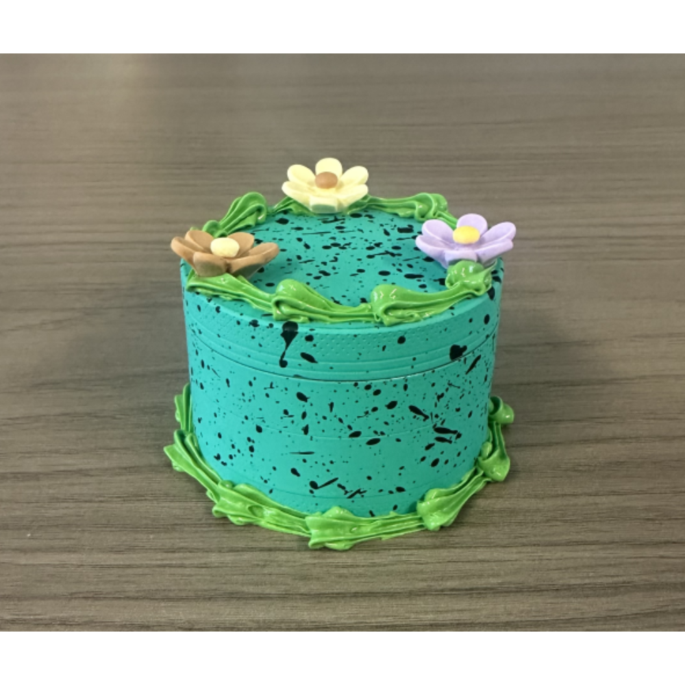 [Q-2327-08] GRINDER 63MM FAKE CAKE EDITION (Green Flower Cake)