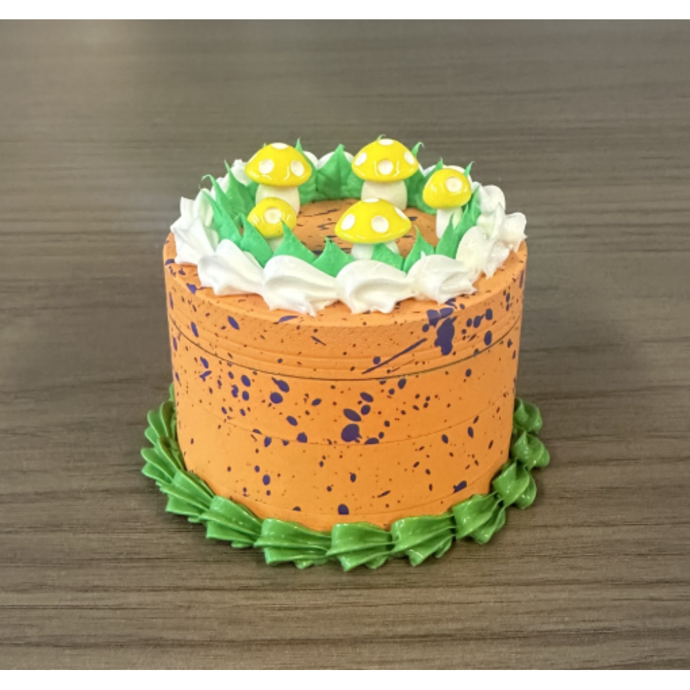 [Q-2327-03] GRINDER 63MM FAKE CAKE EDITION (Orange Mushroom Cake)