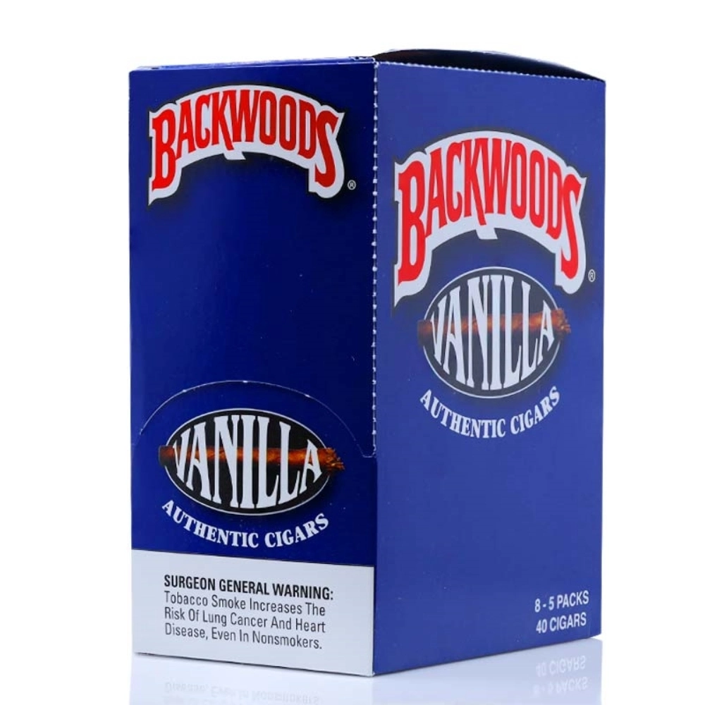 BACKWOODS Vanilla CIGARS 8 PACKS OF 8/5PK