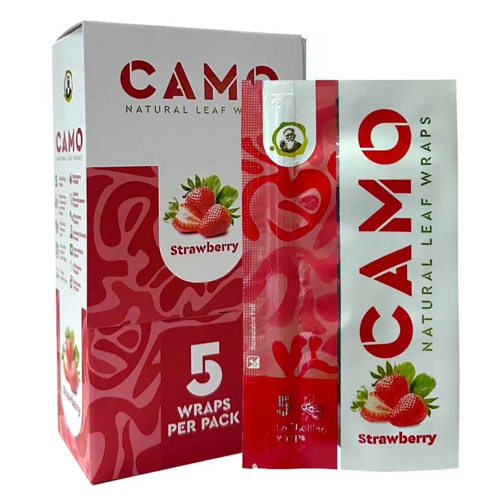 [Q-1544-11] CAMO LEAF WRAP 25/5PK (Strawberry)