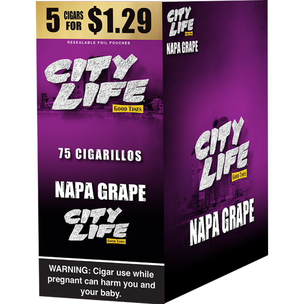 [Q-1605-05] CITY LIFE 5/$1.29 15/5CT (Napa Grape)