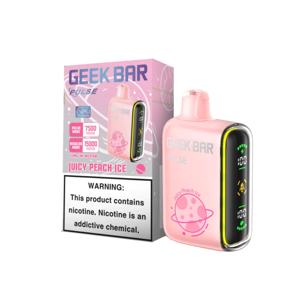 [Q-2069-11] GEEK BAR PULSE 15K 5PK 16ML (Juicy Peach Ice)